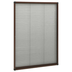 vidaXL Plisse Insect Screen for Windows Aluminium Brown 80x120 cm 3