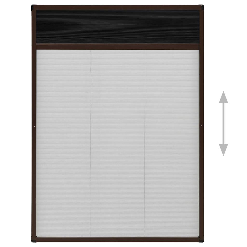 vidaXL Plisse Insect Screen for Windows Aluminium Brown 80x120 cm 5