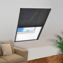 Plisse Insect Screen for Windows Aluminium Anthracite 80 cm 160 cm