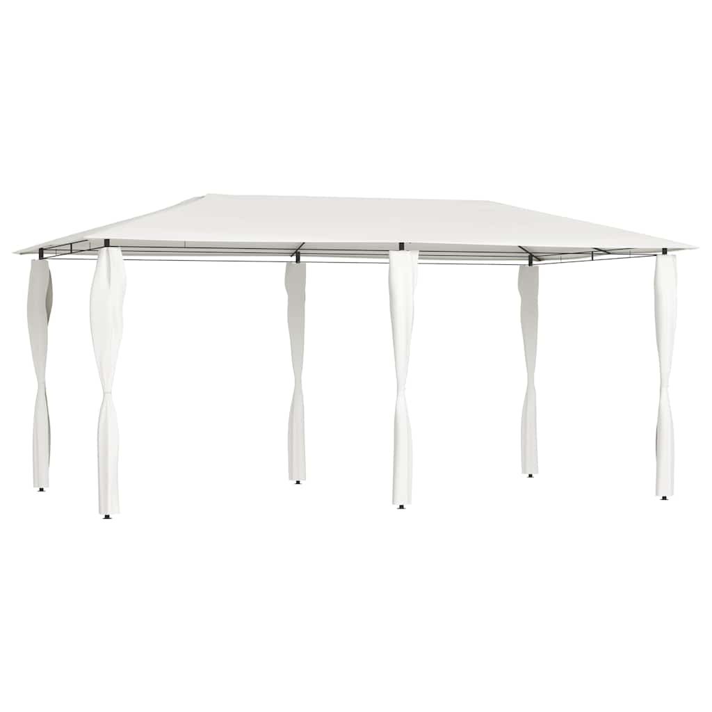 Gazebo 2.98x5.3x2.59 m 160 g/m² with Post Covers Cream
