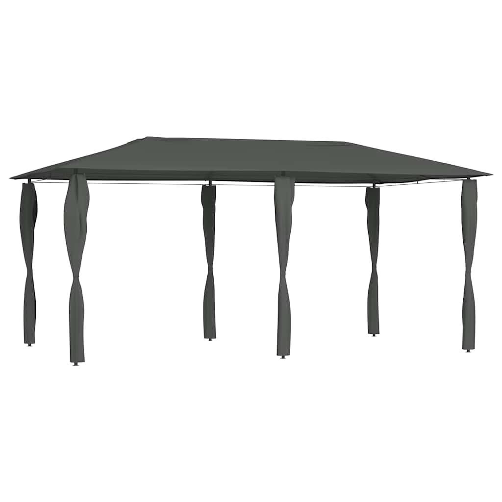 Gazebo 2.98x5.3x2.59 m 160 g/m² with Post Covers Anthracite