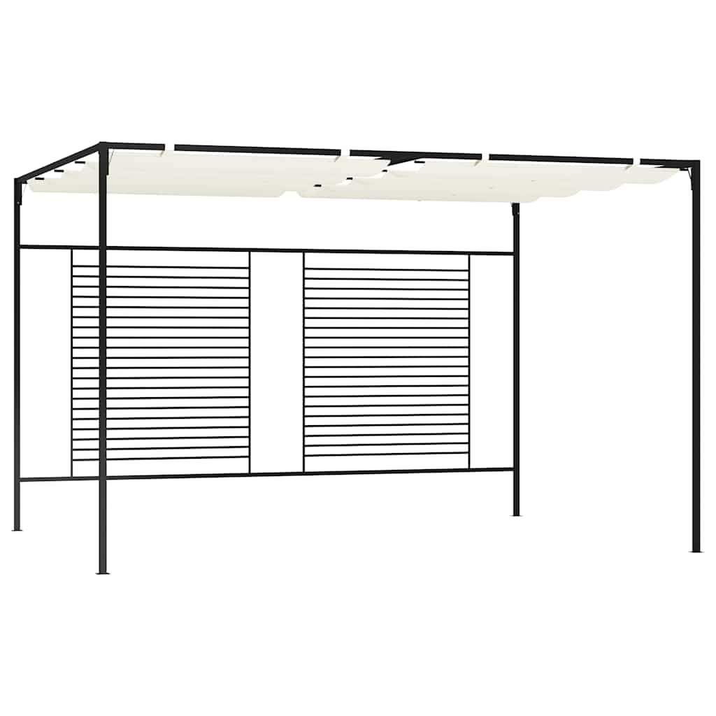 Gazebo with Retractable Roof 3x4x2,3 m 180 g/m² Cream
