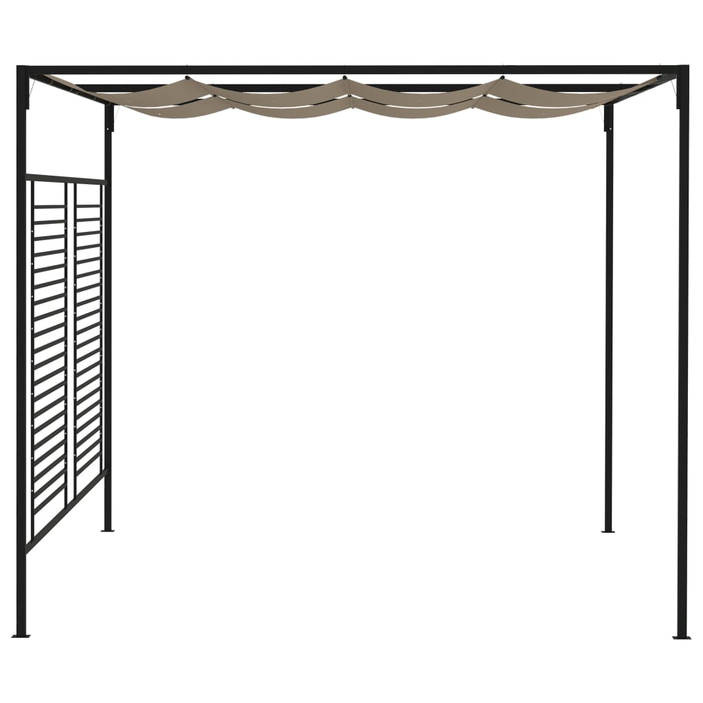 Gazebo with Retractable Roof 3x4x2,3 m 180 g/m² Taupe