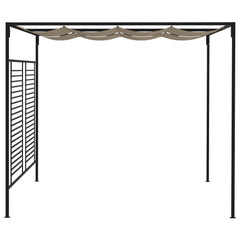 Gazebo with Retractable Roof 3x4x2,3 m 180 g/m² Taupe