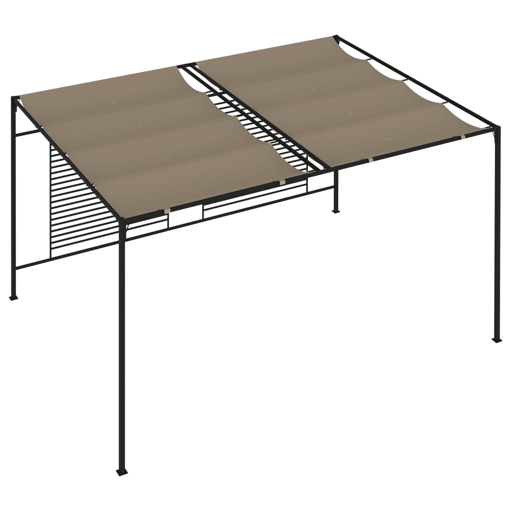 Gazebo with Retractable Roof 3x4x2,3 m 180 g/m² Taupe
