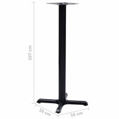 Bistro Table Leg Black Cast Iron 56 cm 56 cm