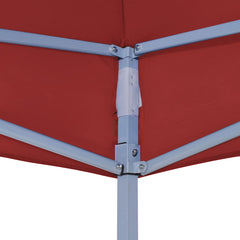 vidaXL Party Tent Roof 3x3 m Burgundy 270 g/m² 4