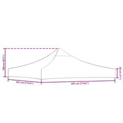 vidaXL Party Tent Roof 3x3 m Yellow 270 g/m² 5