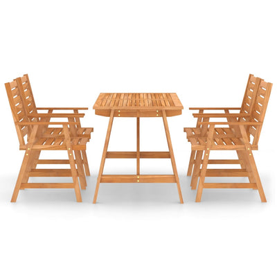 5 Piece Garden Dining Set Solid Acacia Wood