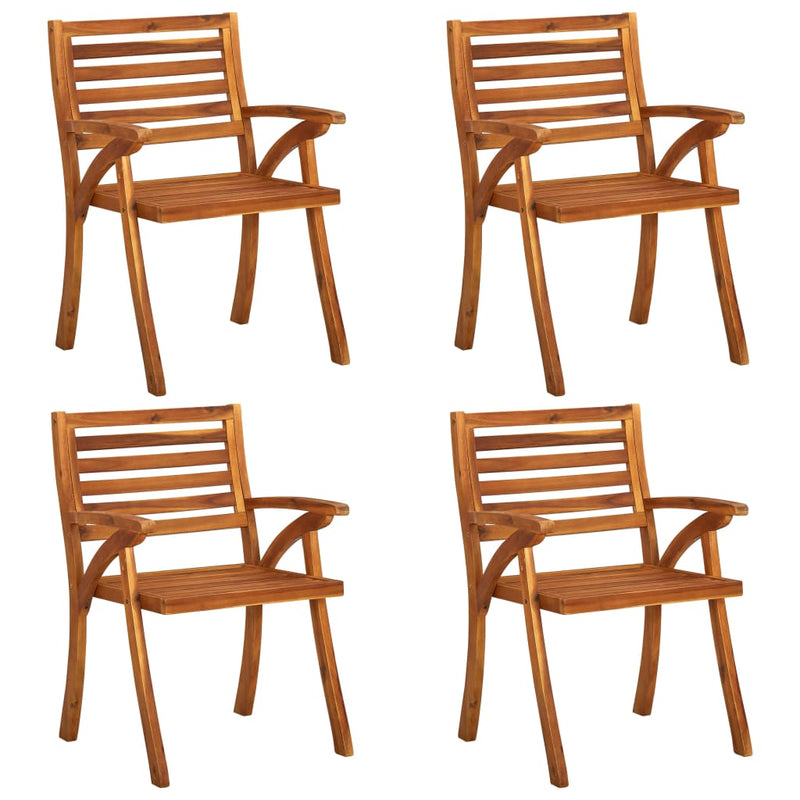 5 Piece Garden Dining Set Solid Acacia Wood