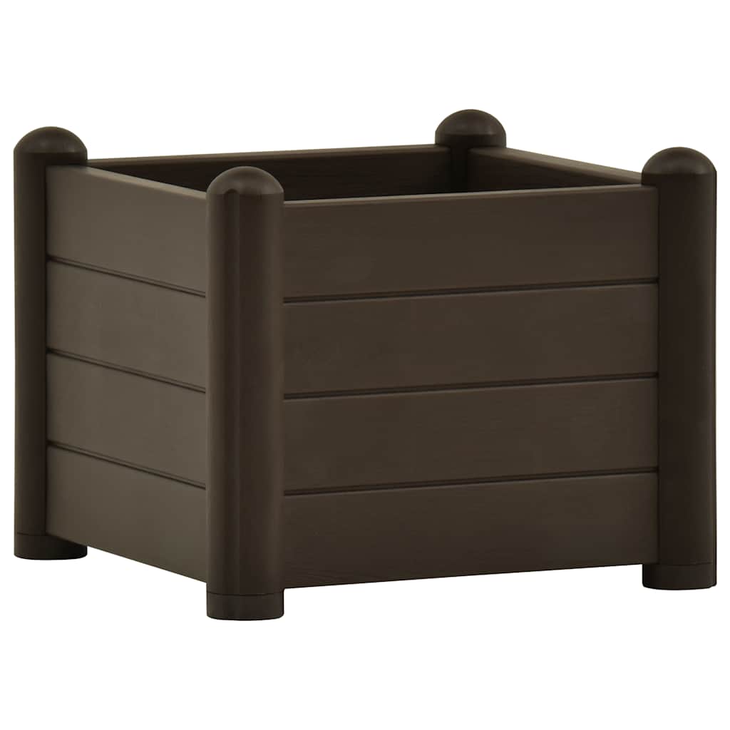 vidaXL Raised Bed | Mocha | Polypropylene | 43 cm | Raised Bed | Square | Modern 2
