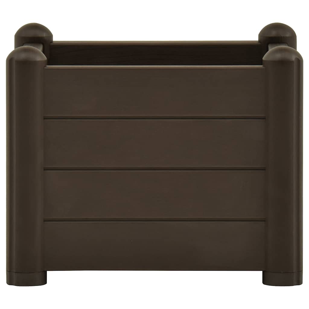 vidaXL Raised Bed | Mocha | Polypropylene | 43 cm | Raised Bed | Square | Modern 3