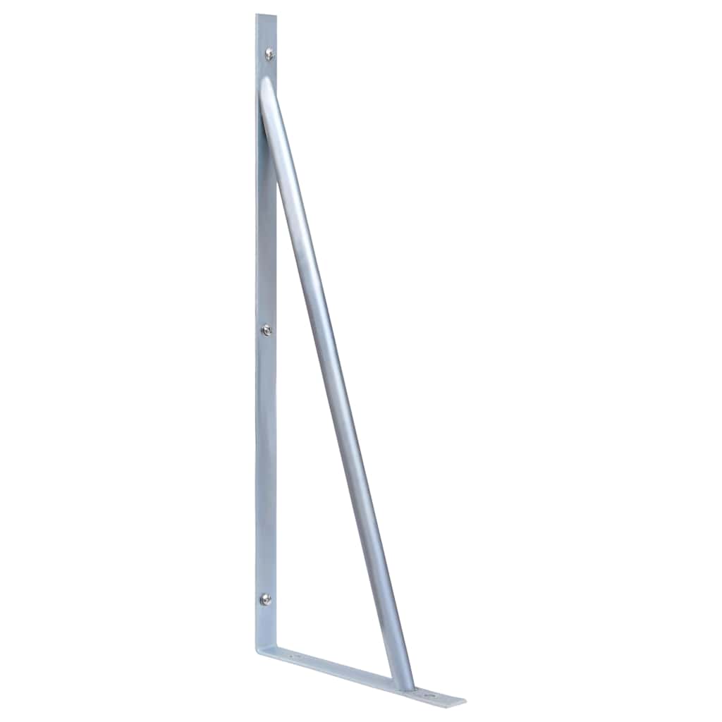 vidaXL Support Brackets for Fence Post 3 pcs Galvanised Steel 3