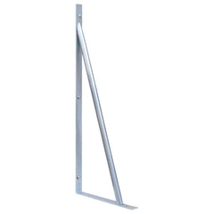 vidaXL Support Brackets for Fence Post 3 pcs Galvanised Steel 3