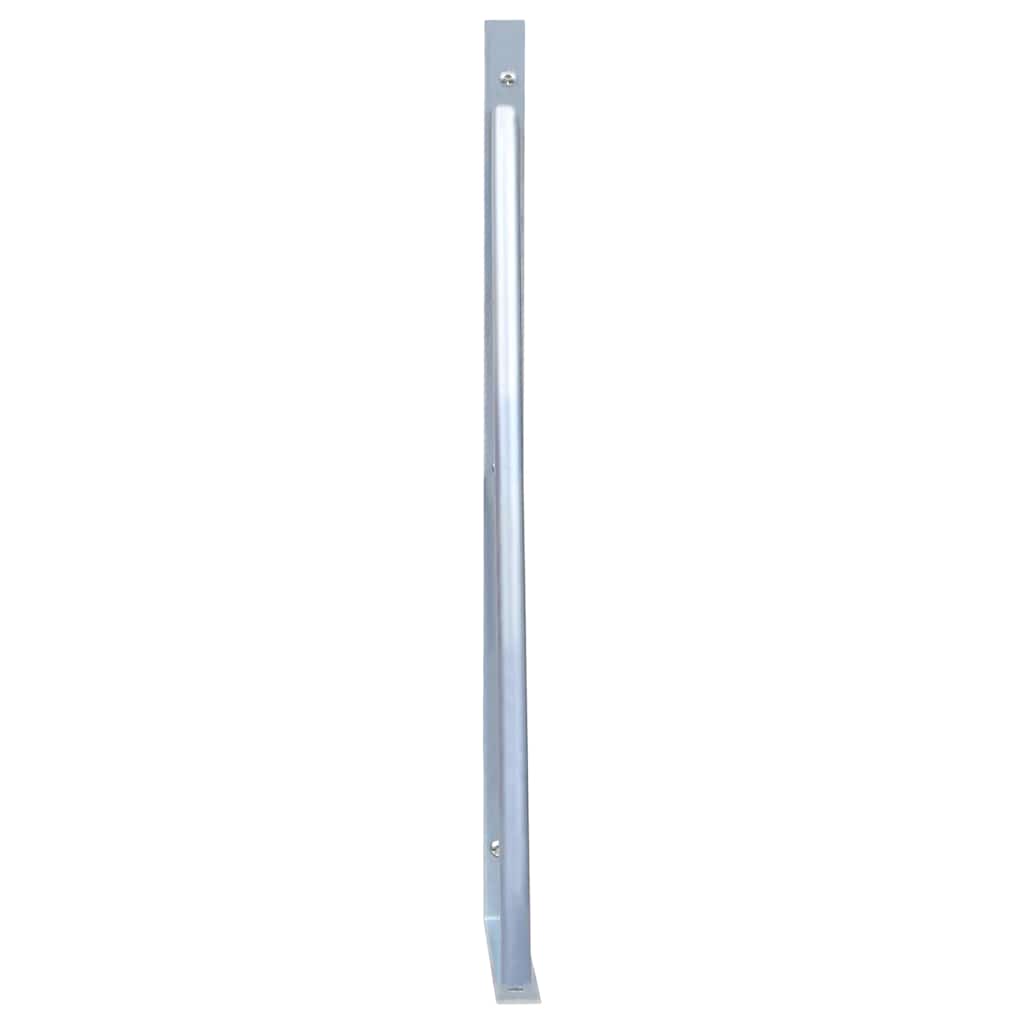 vidaXL Support Brackets for Fence Post 3 pcs Galvanised Steel 4