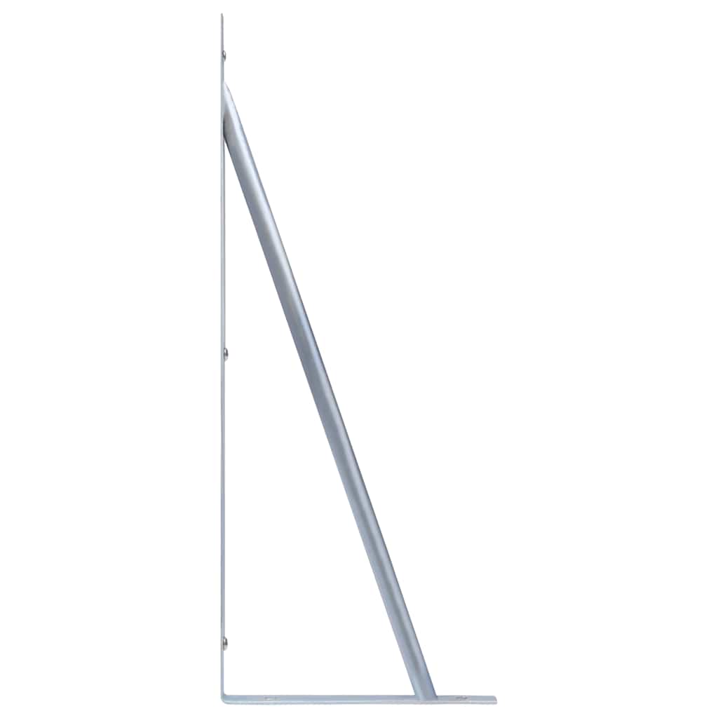 vidaXL Support Brackets for Fence Post 3 pcs Galvanised Steel 5