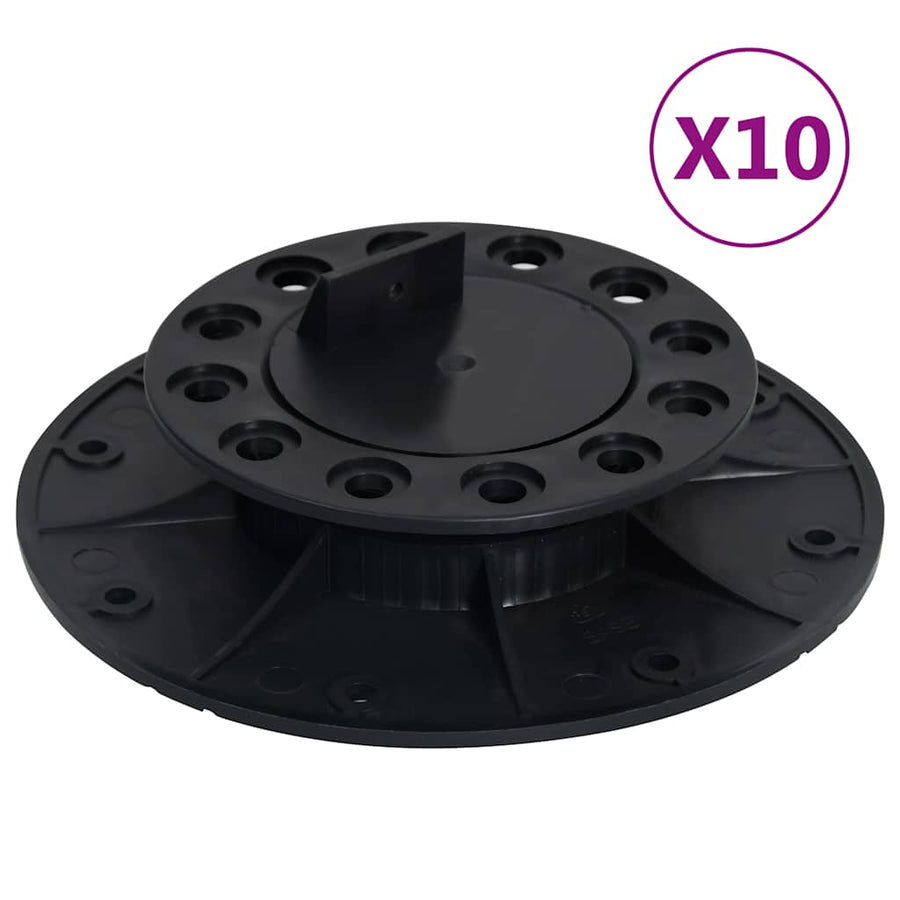 149008 vidaXL Adjustable Feet for Decking 10 pcs 25-40 mm 1