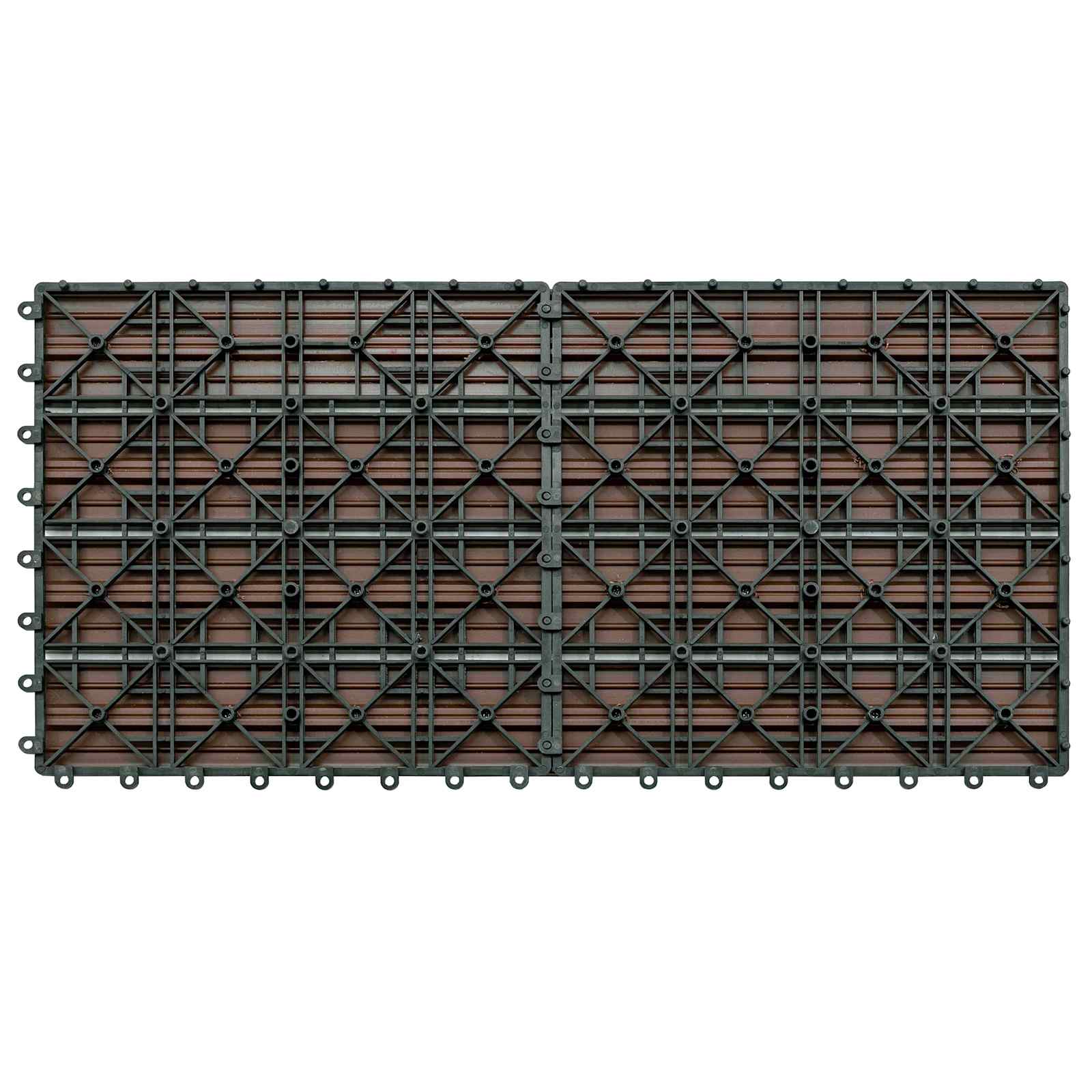 vidaXL Decking Tile 6 pcs Brown 60 x 30 cm WPC 3