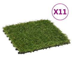 vidaXL Artificial Grass | Set of 11 | Green | Polyethylene | 30x30 cm 1