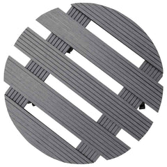 vidaXL Plant Trolleys 2 pcs Grey Ø30x7.5 cm WPC 3