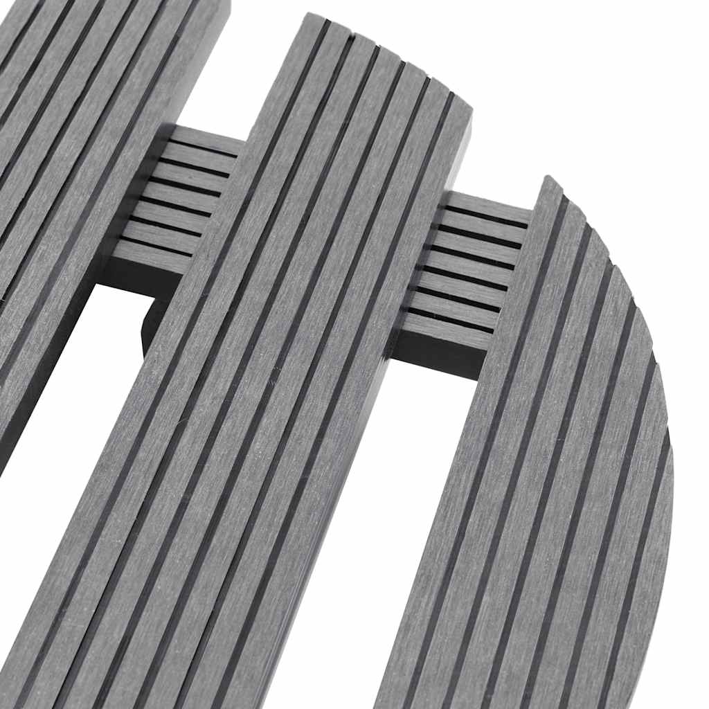 vidaXL Plant Trolleys 2 pcs Grey Ø30x7.5 cm WPC 4