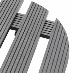 vidaXL Plant Trolleys 2 pcs Grey Ø30x7.5 cm WPC 4