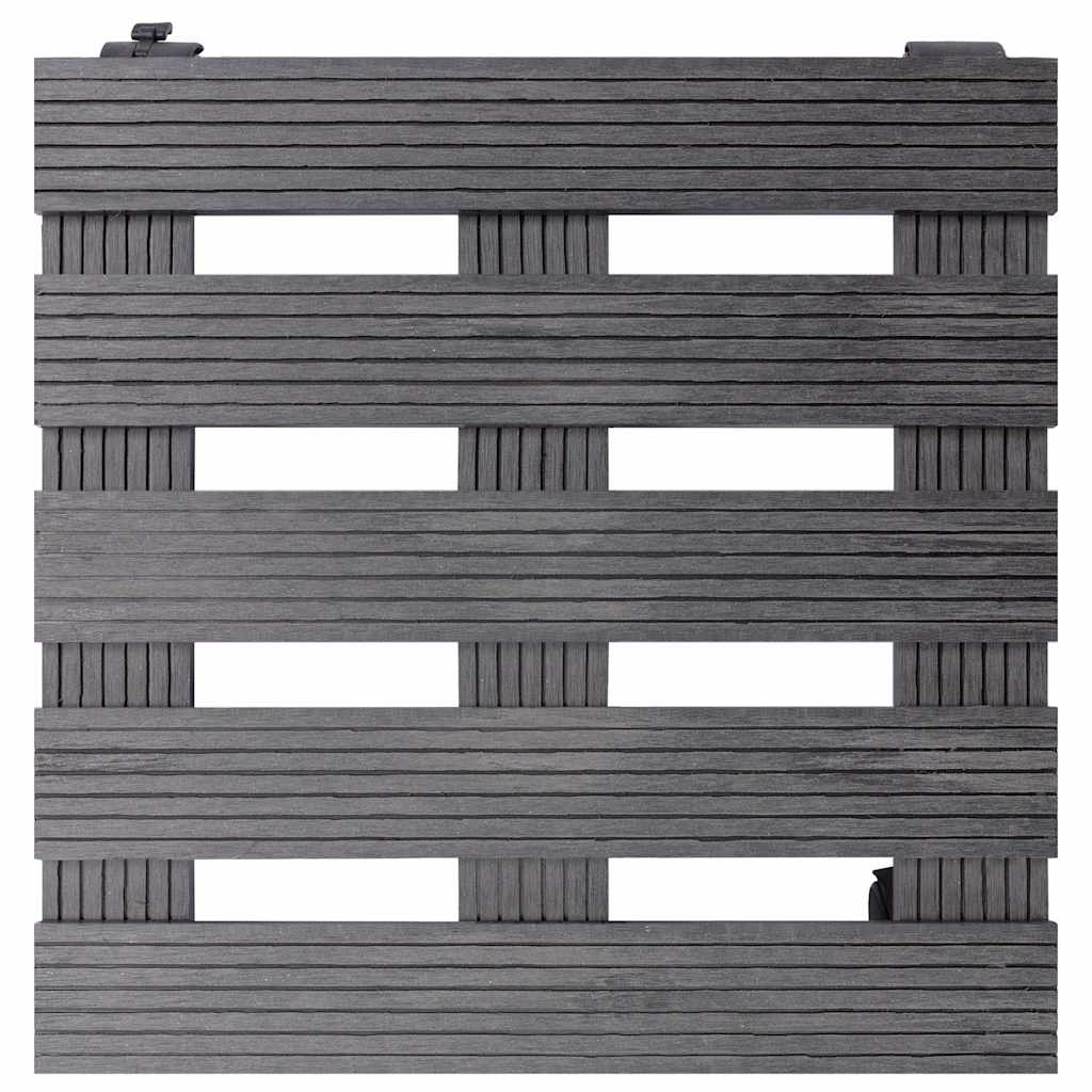 vidaXL Plant Trolleys 2 pcs Grey 30x30x7.5 cm WPC 3