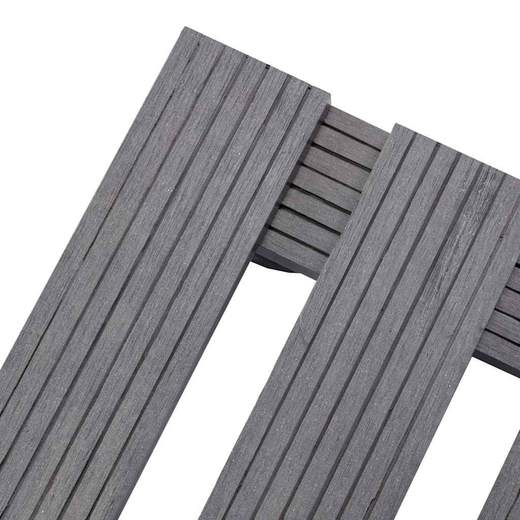 vidaXL Plant Trolleys 2 pcs Grey 30x30x7.5 cm WPC 4
