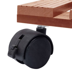 vidaXL Plant Trolley | Set of 2 | Brown | Wood-Plastic Composite | Small 5