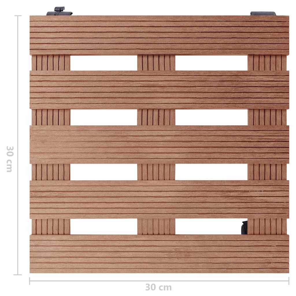 vidaXL Plant Trolley | Set of 2 | Brown | Wood-Plastic Composite | Small 6