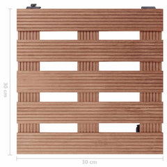 vidaXL Plant Trolley | Set of 2 | Brown | Wood-Plastic Composite | Small 6