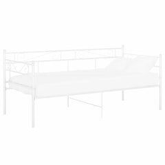Sofa Bed Frame without Mattress Metal 90x200 cm White