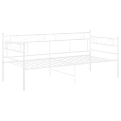 Sofa Bed Frame without Mattress Metal 90x200 cm White