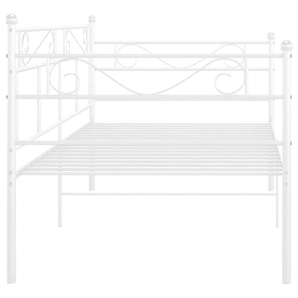 Sofa Bed Frame without Mattress Metal 90x200 cm White