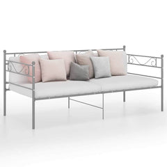 Sofa Bed Frame without Mattress Metal 90x200 cm Grey
