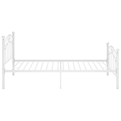 Bed Frame without Mattress Metal White 90 x 200 cm