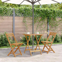 vidaXL Garden Table | Natural wood | Solid acacia wood | Small | Foldable 1