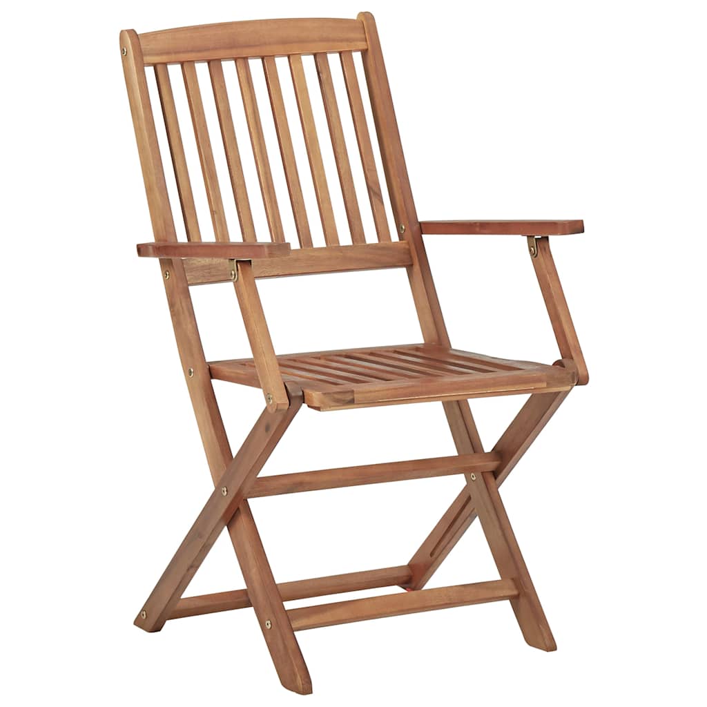 Folding Chairs Solid Acacia Wood with armrest 4