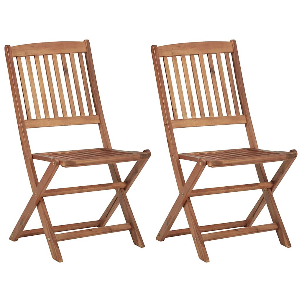 Folding Chairs Solid Acacia Wood without armrest 2