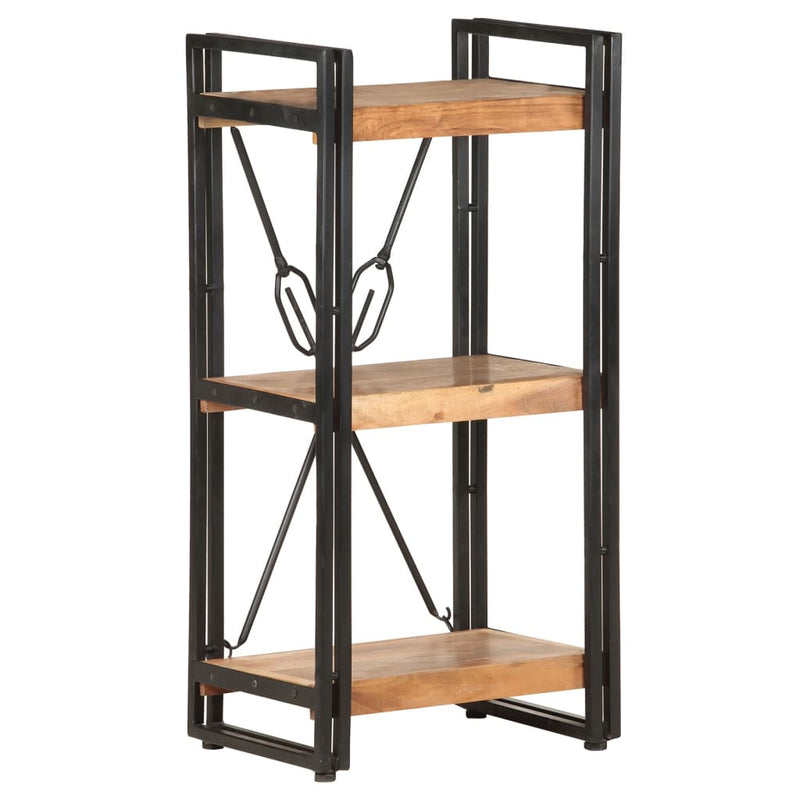 3-Tier Bookcase 40x30x80 cm Solid Acacia Wood