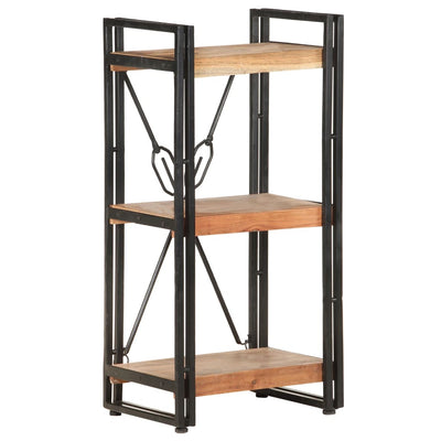 3-Tier Bookcase 40x30x80 cm Solid Acacia Wood