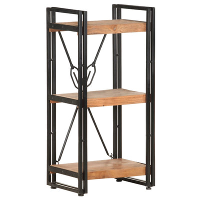 3-Tier Bookcase 40x30x80 cm Solid Acacia Wood