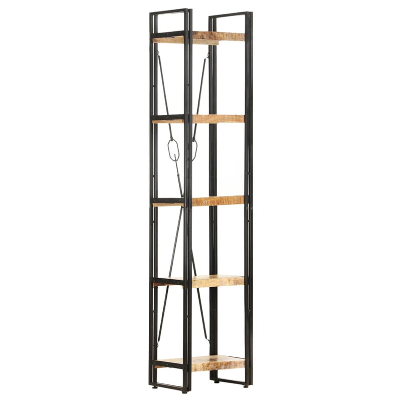 5-Tier Bookcase 39x30x180 cm Solid Mango Wood