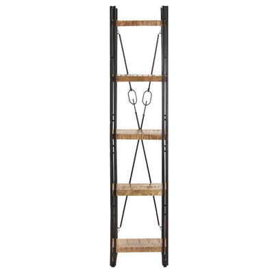 5-Tier Bookcase 39x30x180 cm Solid Mango Wood