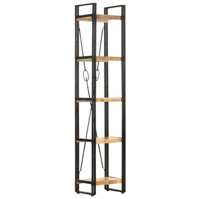 5-Tier Bookcase 39x30x180 cm Solid Mango Wood