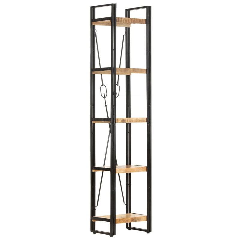 5-Tier Bookcase 39x30x180 cm Solid Mango Wood