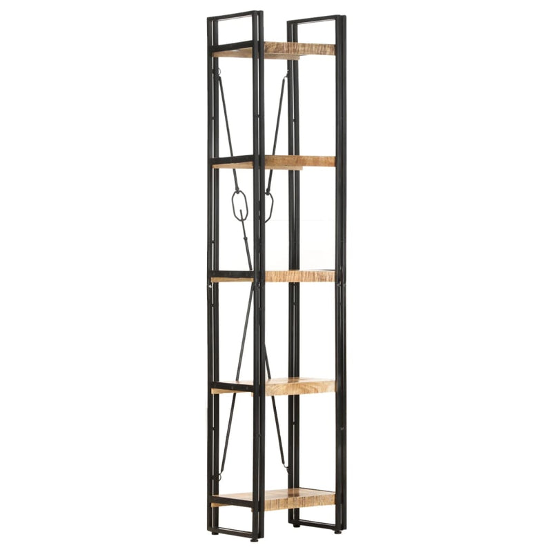 5-Tier Bookcase 39x30x180 cm Solid Mango Wood