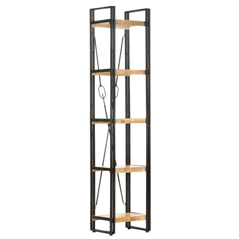 5-Tier Bookcase 39x30x180 cm Solid Mango Wood