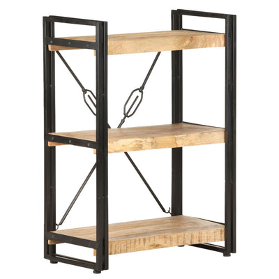 3-Tier Bookcase 60x30x80 cm Solid Mango Wood