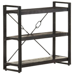 5-Tier Bookcase Solid Mango Wood Black 90 cm